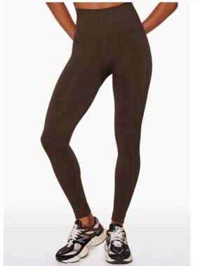 SET Active SCULPTFLEX Seamless High-Waist Leggings Espresso Brown Size S